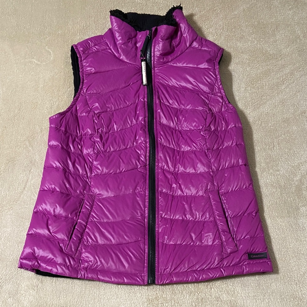 Calvin Klein Magenta Puffer Vest